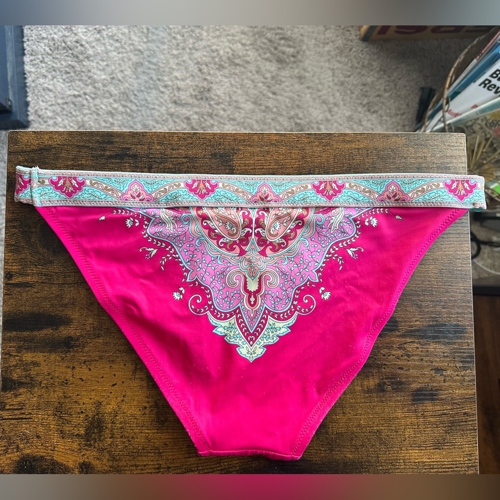 Y2K Victoria’s Secret- Pink and Blue Paisley Bikini Bottom